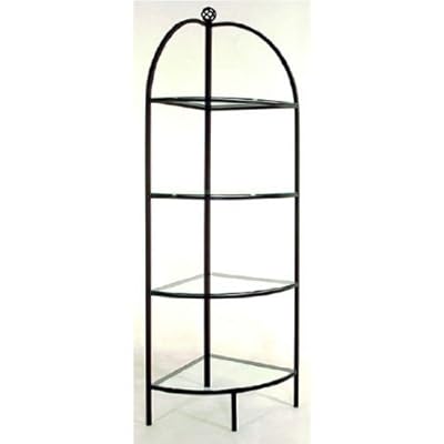 Grace Collection Corner Baker's Rack in Antique Bronze Finish