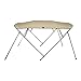MSC 3 Bow 4 Bow Bimini Top Boat Cover with Rear Support Pole and Storage Boot(Beige, 4 Bow 8'L x 54