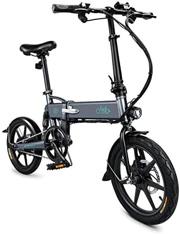 mymotto 16" Folding Bicycle Power Assist Adjustable Electric Bike, Moped E-Bike 250W Motor 36V