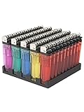 Classic Cigarette Lighters Disposable, Wholesale Pack Lot Assorted Colors (100)