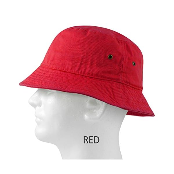 Cap-Bucket-Boonie-Unisex-RedUS-Seller-100-Cotton-Hat