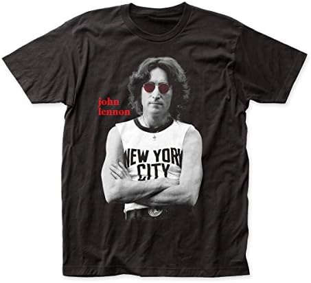 Amazon.com: John Lennon Unisex T-Shirt: New York City B&W - Large