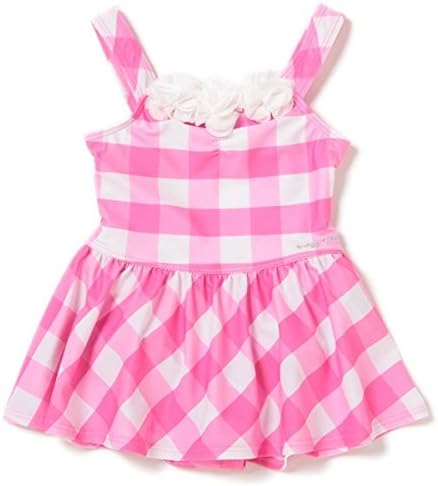Amazon メゾピアノ Mezzo Piano ギンガムチェックワンピース水着 Lピンク 130 水着 通販