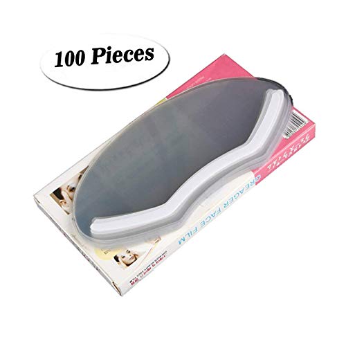 LWBTOSEE 100pcs Disposable Transparent Shield Mask,Microblading Permanent Makeup Shower Face Shields Visors, for Hairspray Salon Supplies and Eyelash Extensions Eye Eyelid Surgery Aftercare