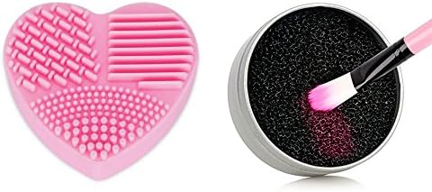Makeup Brush Cleaner Set - Switch Color Without Switching Brushes With The Sponge, Silicone Makeup Brush Cleaning Pad