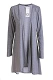 ACEVOG Womens Solid Essential Long Cascading Open Front High-Low Hem Cardigan