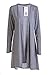 ACEVOG Womens Solid Essential Long Cascading Open Front High-Low Hem Cardigan
