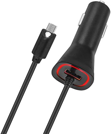 Zelta Trading Car Charger Rapid Dual Output ,LED Light and Micro USB - for Samsung Galaxy S7 S6 S5 S3 S4 Note2 Note3 - Motorola Droid Turbo - Razz Maxx - Moto X - Lg G2 - Htc One - Dna