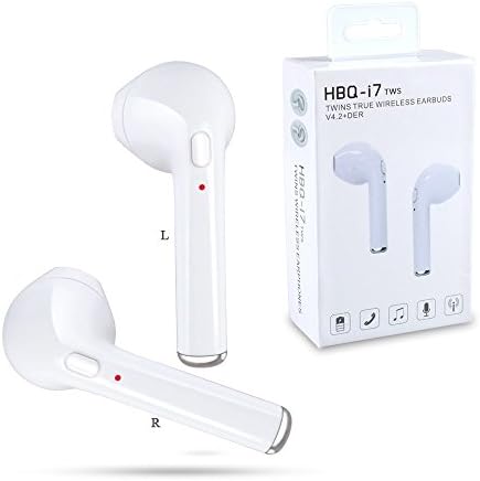 Tophousse Wireless 4.1 Bluetooth Headphone, Mini Wireless Earphone Single Left In-Ear Earbud Stereo Earpiece (twins earphones white)