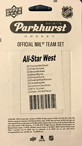 2018 2019 Upper Deck PARKHURST NHL Hockey Western Division All Star Series 10 Card Set Featuring Connor McDavid, Patrick Kane, Anze Kopitar, Marc Andre Fleury and 6 Other Players