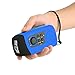 Solar LED Flashlight, OUTAD Portable Hand Crank Self Powered Emergency Radio with 2000mAh Smart Phone Charger, USB Power Bank (Blue)