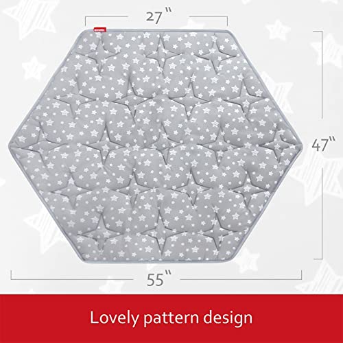 Hexagon Playpen Mat, Non Slip Baby Playmat Kids Tent Mat, OnePiece