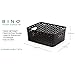 BINO T-Weave Woven Plastic Storage Basket, Small (Black)