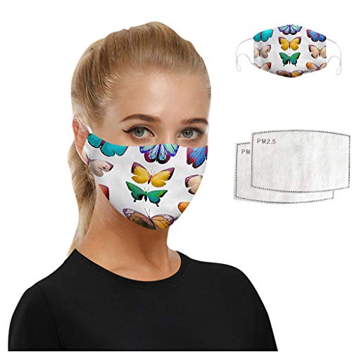 ObestChoose Face Covering for Womens Men Unisex Anti-Dust Washable Reusable Mouth Cover Fashion Printed Face Protection