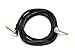 Monoprice Premier Series 1/4 Inch (TS) Right Angle Male to Right Angle Male 16AWG Audio Cable Cord - 6 Feet- Black (Gold Plated)