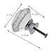 YUYIKES 40mm Diamond Shape Crystal Glass Cabinet Knobs Transparency 12 Pack for Drawer, Chest, Bin, Dresser, Cupboard (12 pcs of transparency)