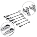 Yosoo 7pcs Ratcheting Combination Wrench Set, Flexible Head Multi-Functional Ratchet Conination Spanner Wrench 8-19mm Repair Tools Set