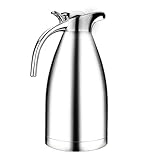 XuCoo Coffee Pot Stainless Steel 68 oz/2 Liter, 18/10 Stainless Steel Coffee Thermos - Double Walled Vacuum Carafe Insulated