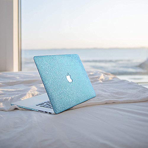 MacBook Air 13 inch Case,Anban Glitter Bling Smooth Protective Laptop Shell Slim Snap On Case with Keyboard Cover Compatible MacBook Air 13" (A1369 & A1466),Shining Loyal Blue - Thumbnail 6