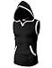 H2H Men's Fashion Slim Fit Sleeveless Lightweight Tank Tops With Hoodie BLACK US XL/Asia 2XL (CMTTK015)
