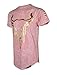 Screenshotbrand Mens Hipster Hip-Hop Premiun Tees - Stylish Longline Latest Fashion T-Shirts - Bull Print - Pink - Large