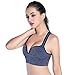 Daxin Seamless Yoga Sports Bra No Rims Padded Push Up Racerback Fitness Tank Top Dark Grey S