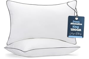 Utopia Bedding Bed Pillows for Sleeping (Navy), King Size, Set of 2, Hotel Pillow, Cooling Pillows for Side, Back or Stomach 