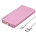 LQM 20000mAh Dual USB External Battery Backup Power Bank for Apple iPhone 6, 6 Plus 5S 5C 5 4S 4,iPad Air Mini 2, HTC One, One 2 (M8), Samsung Galaxy S6 Edge, S6 S5 S4 S3, Tab 4 3 2 Pro (pink)