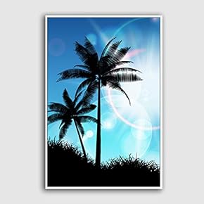 Framed Canvas Home Artwork Decoration Silhouette Canvas Wall Art for Living Room, Bedroom - 16x24 inches