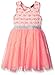 ZUNIE Girls' Sleeveless Striped Knit Crochet Top with Mesh Skirt