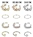 FIBO STEEL 12-16 Pcs Stainless Steel Fake Nose Hoop Ring Septum Clip On Nose Ring Body Piercing Jewelry