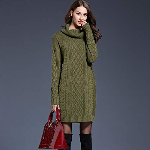 plus size green sweater dress