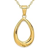Gem And Harmony 14K Yellow Gold Drop Pendant Necklace with Chain