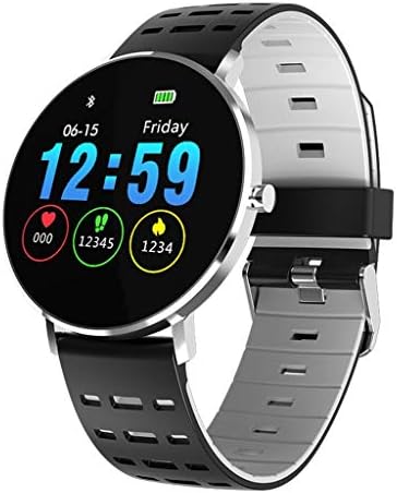 Smart Watch Cm05 Ip68 Waterproof Touch Screen Wristband Fitness L6 1.22Inch Bracelet Activity Tracker Heart Rate Sleep Monitor Pedometer Step Calorie Counter for iOS Android Yesmile Black