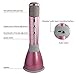 SZCHENGCI K068 Singing Karaoke Microphone Wireless Bluetooth Speaker Compatible with iOS Android Smartphone for Party Family Outdoor Entertainment Pink