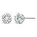 14K White Gold Stud Earrings Set Round 4 Prong Forever Classic Faint Color 0.46cttw 4mm Created Moissanite from Charles & Colvard