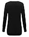 ZANZEA Women's V-neck Long Sleeve Loose Blouse Jumper Tops Mini Dress Pullover Black US 14/ASIAN XL