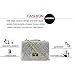 Volcanic Rock Women's Quilted PU Leather Cross-body Bag Girls Purse & Handbags Chain Small Messenger Bag(919 White)