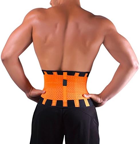 Men and Women Waist Trainer Ab Belt Body Shaper Girdle Waist Trimmer Lower Back Brace - Great For Everyday Activity, Workout, Sports, Heavy Lifting, Getting in Shape,