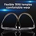 LUFF Premium Computer Reading Glasses Blue Light Blocking Diamond Cut Edge Design Spectacle Readers for Men(+2.0)