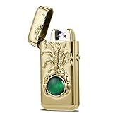 Kivors USB Rechargeable Flameless Electronic Dual Pulse Arc Cigarette Lighter Belief, Scorpion Gold