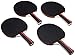 Everais Ping Pong Paddle - 4 Pro Table Tennis Racket Set, 6 Professional Balls, Bats with Premium Rubber, Ergonomic Handle, Great Spin & Speed, Complete Table Tennis Set, Bonus Portable Storage Bag