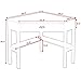 Tangkula Corner Desk, Corner Computer Desk, Wood Compact Home Office Desk, Laptop PC Table Writing Study Table, Workstation with Storage Drawer & Shelves