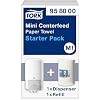 Tork Mini Papier Handdoeken Starter Pack – 958000 – M1 + navulling voor poetspapier (120 meter)