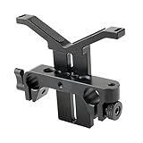 NICEYRIG Long Lens Support Bracket Height Adjustable with 15mm Rod Clamp for DSLR Camera Shoulder Rig