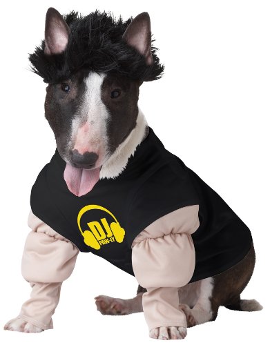 Pup-A-Razzi Dj Master Dog Costume, White