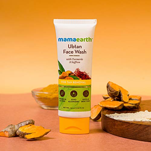 Mamaearth Ubtan Natural Face Wash for Dry Skin with Turmeric & Saffron