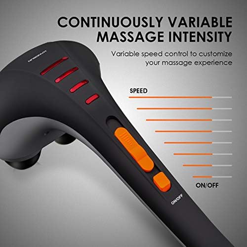 Hangsun Handheld Back Massager Deep Tissue Percussion Massage for Neck, Shoulder, Leg, Foot