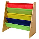 Songmics Biblioteca infantil Librería para niños con 4 compartimientos colgantes GKR05Y