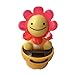 Glumes Solar Powered Dancing Toy Flower Swaying Animal for Car Decoration Happy Valentine Day Happy Christmas Day, 13x11cm (red)
